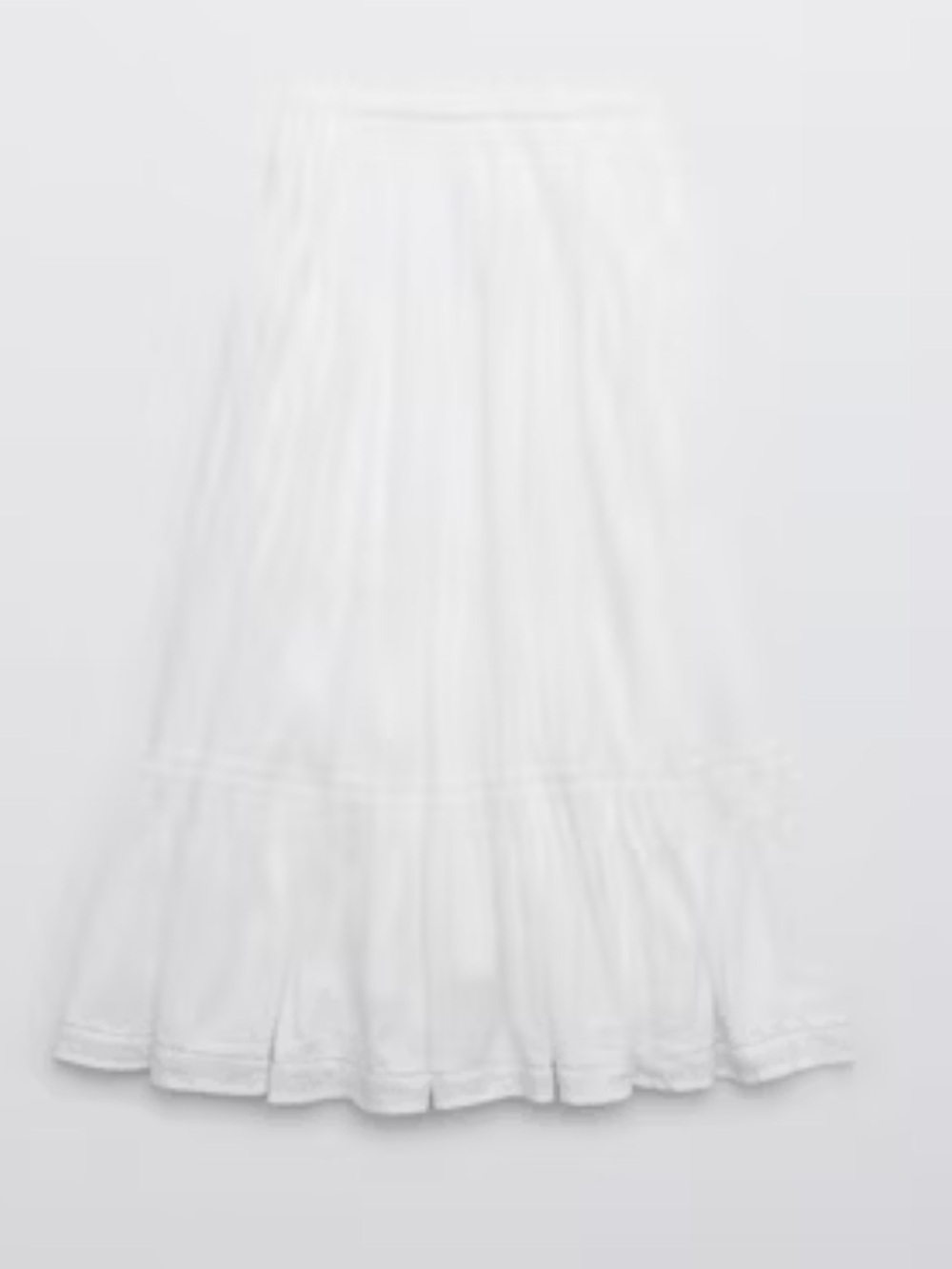 Aerie V Yoke White Tiered Skirt